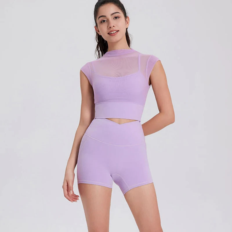 Summer Sexy Mesh Sports T-Shirt