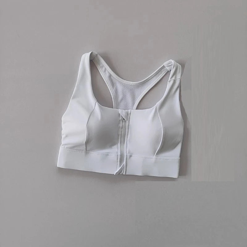 Adjustable Front Zipper Sports Sports Bra