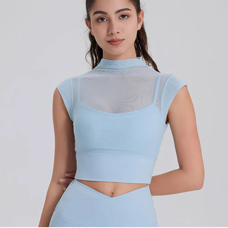 Summer Sexy Mesh Sports T-Shirt