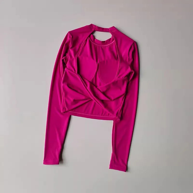 Women's Sexy Beauty Back Fitness Crop Top