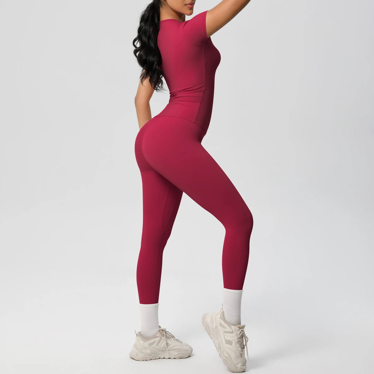 Women 2pcs Patchwork Sport Yoga Suit