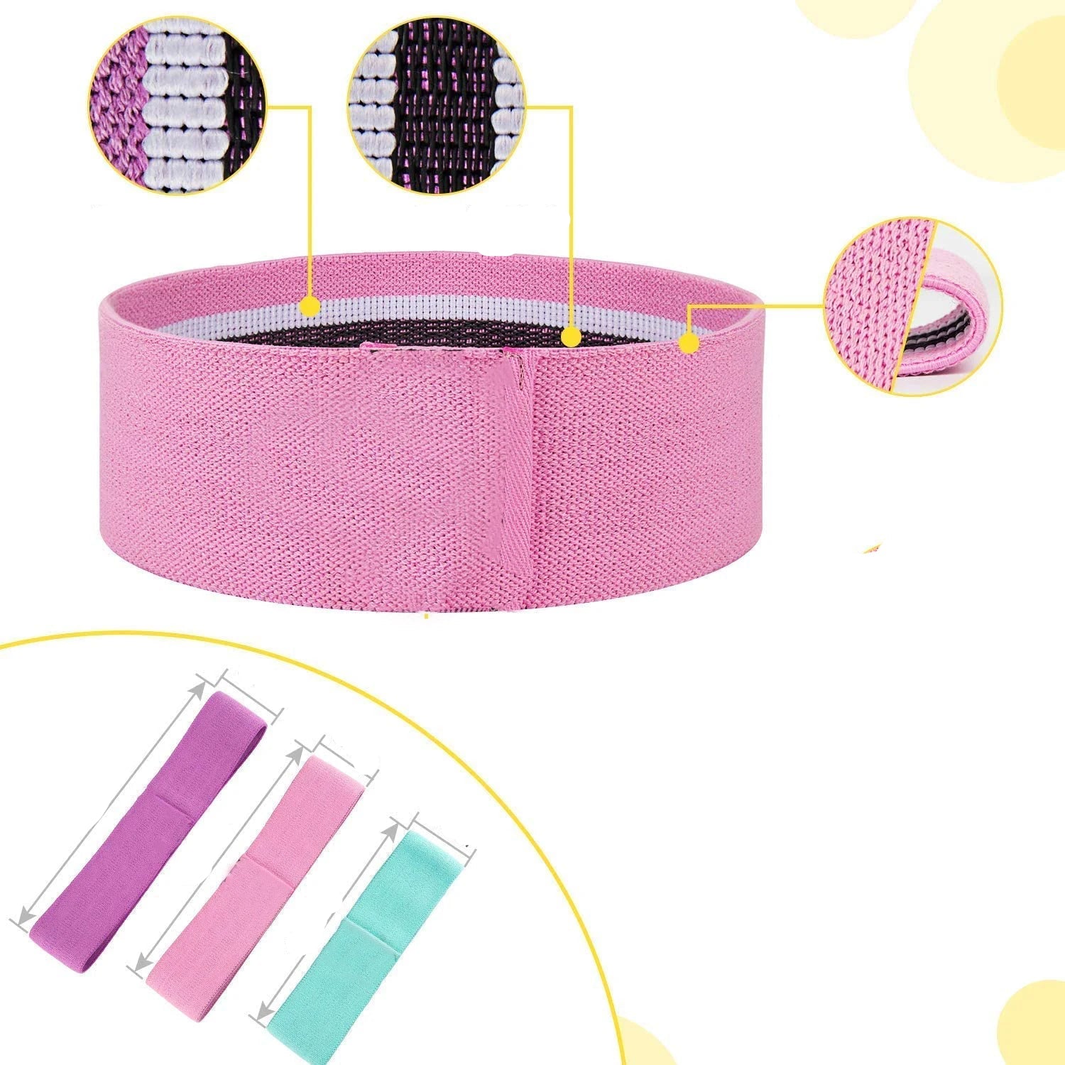 Elastic Rubber Resistance Bands for Yoga