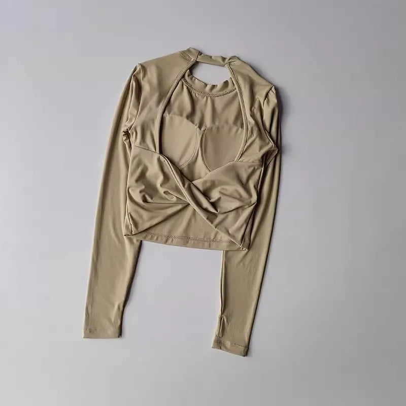 Women's Sexy Beauty Back Fitness Crop Top