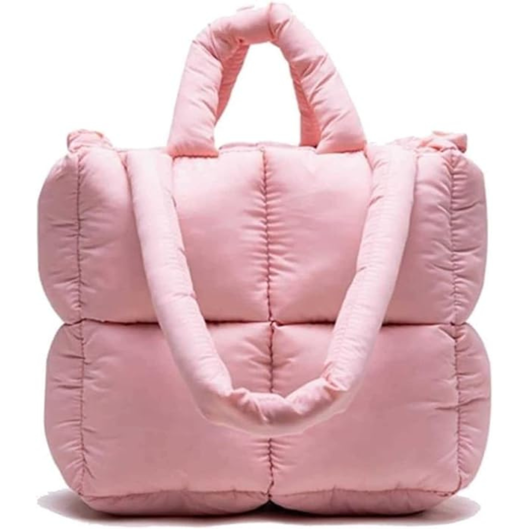 Soft shoulder bag for women – Large capacity, quilted design, padded & soft, perfect for fitness and everyday use